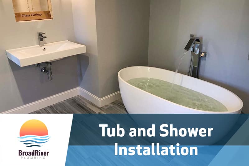 tub and shower installation